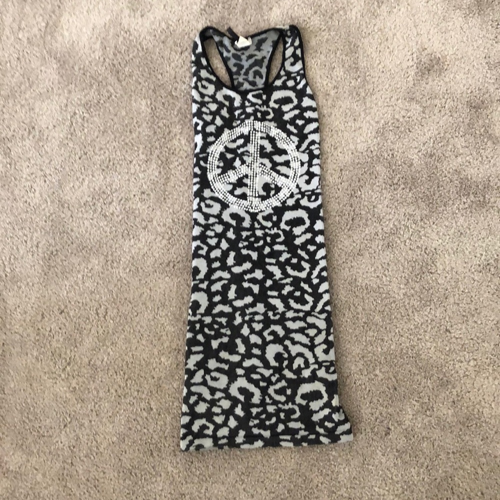 Peace Sign Cheetah Print Dress